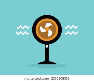 Vector illustration of electric fan.