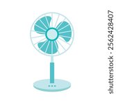 Vector illustration of an electric fan isolated on white background