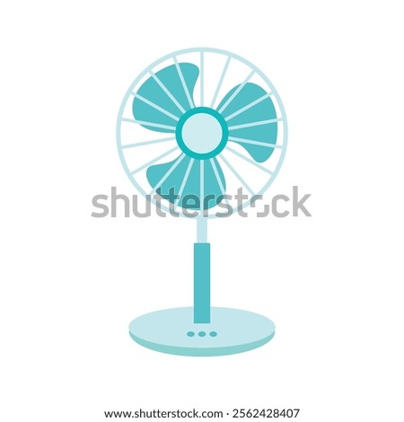 Vector illustration of an electric fan isolated on white background
