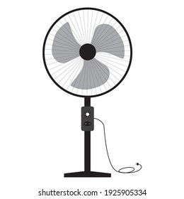 Vector Illustration. Electric Fan on White Background