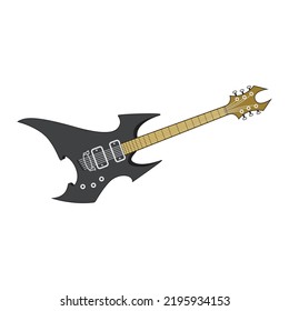 Vector illustration of electric guitar isolated on white background. eps3