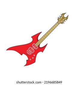 Vector illustration of electric guitar isolated on white background. eps4