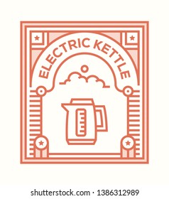 VECTOR ILLUSTRATION OF ELECTRIC KETTLE ICON CONCEPT