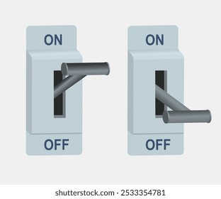 Vector illustration of an electric knife switch stock illustration