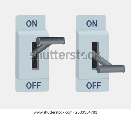 Vector illustration of an electric knife switch stock illustration