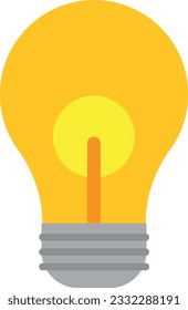 Ilustración vectorial de una bombilla eléctrica.