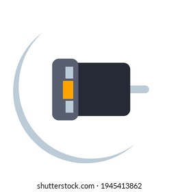 vector illustration of electric motor.  for electronic equipment, electronic components.  flat minimalist modern design eps 10.