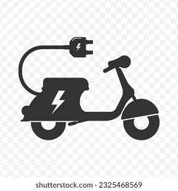 Vector illustration of electric motor icon in dark color and transparent background(PNG).