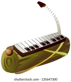 Vector illustration of an electric piano