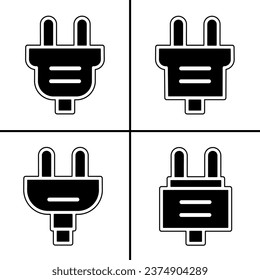 Vector illustration of electric plugs icon. Stock vector design.