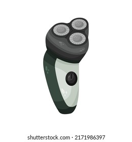 Vector Illustration Of An Electric Razor. Men's Facial Care.