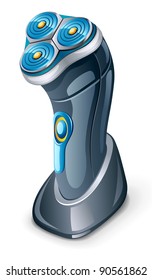 Vector Illustration Of Electric Razor On White Background