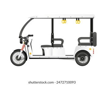 Vector Illustration of Electric Rickshaw