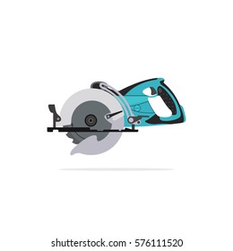 Vector illustration of a Electric Saw isolated on a white background.