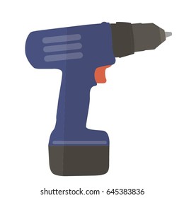 Vector illustration with electric screwdriver