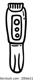 Vector illustration of an electric shaver. For a barber shop, a barber shop. Scribbles. hand drawing