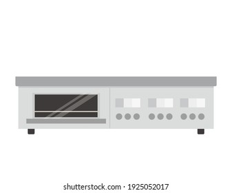 Ilustración vectorial de una estufa eléctrica.