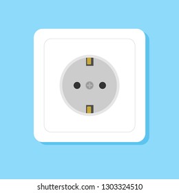 Vector Illustration of Electrical Power Wall with blue background