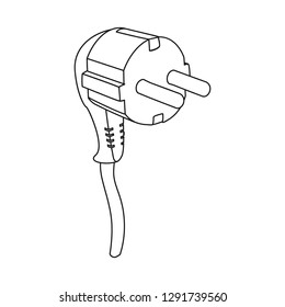 Vector illustration of electricity and electric sign. Collection of electricity and energy vector icon for stock.