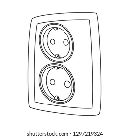Vector illustration of electricity and electric sign. Collection of electricity and energy stock symbol for web.