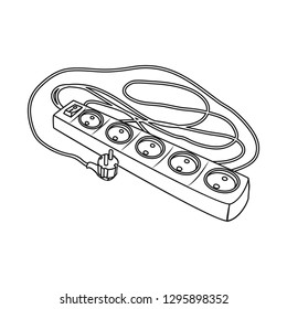 Vector illustration of electricity and electric symbol. Set of electricity and energy stock symbol for web.