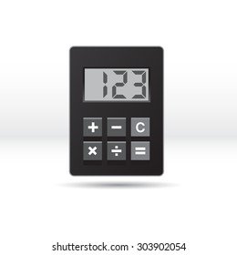 Vector illustration electronic calculator.