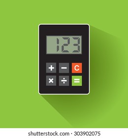 Vector illustration electronic calculator.