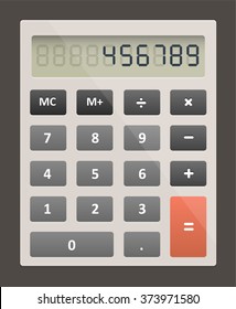 Vector illustration of electronic calculator