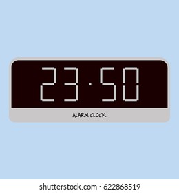 vector illustration of a electronic clock and electronic clock