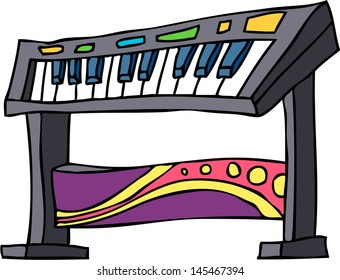Vector illustration of an electronic piano