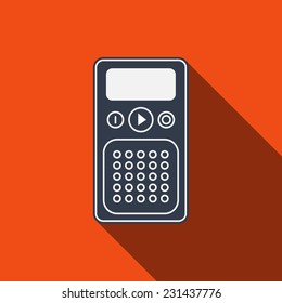 Vector illustration of an electronic recorder. Flat design.