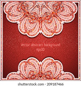 Vector illustration of elegance greeting card with arabesque
