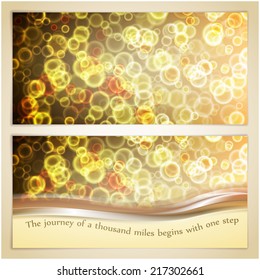 Vector illustration of elegance greeting card with bubbles.