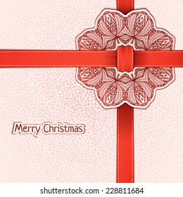 Vector illustration of elegance greeting card with arabesque.