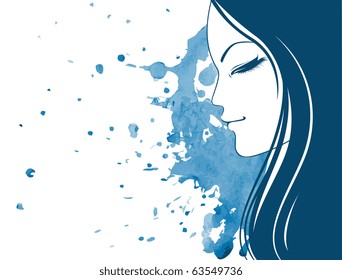 Vector illustration of elegance women