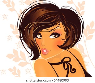 Vector illustration of elegance women