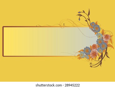 Vector illustration of elegant Abstract floral frame