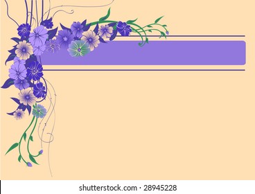 Vector illustration of elegant Abstract floral border