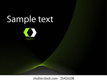 vector illustration -elegant black wave