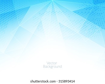 Vector illustration of elegant blue color background with polygonal shapes.