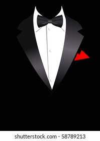 Tuxedo Bow Tie Vector Illustration Stock Vector (Royalty Free ...