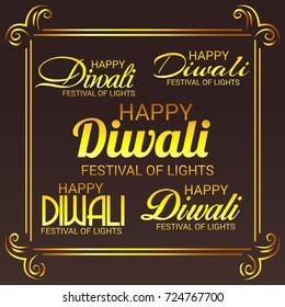 Vector illustration of a Elegant card design for traditional Indian festival diwali celebration background.