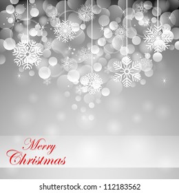 vector illustration of elegant christmas background with snowflakes