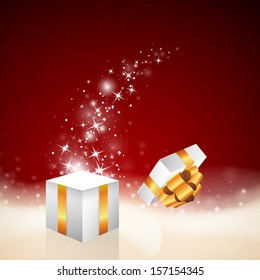 Vector Illustration of an Elegant Christmas Background with Gift