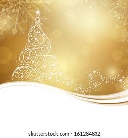Vector Illustration of an Elegant Christmas Background