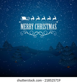 Vector Illustration of an Elegant Christmas Background