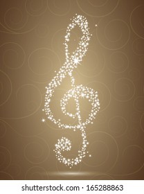 Vector Illustration of an Elegant Clef