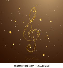 Vector Illustration of an Elegant Clef