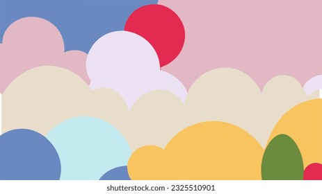 vector illustration of an elegant colorful cloud shape background