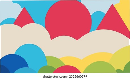 vector illustration of an elegant colorful cloud shape background